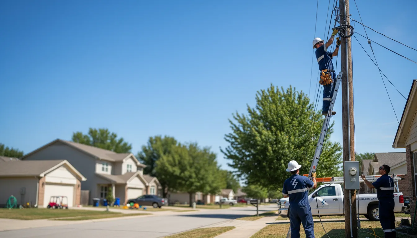 Residential electrician providing installation services in Troup, TX